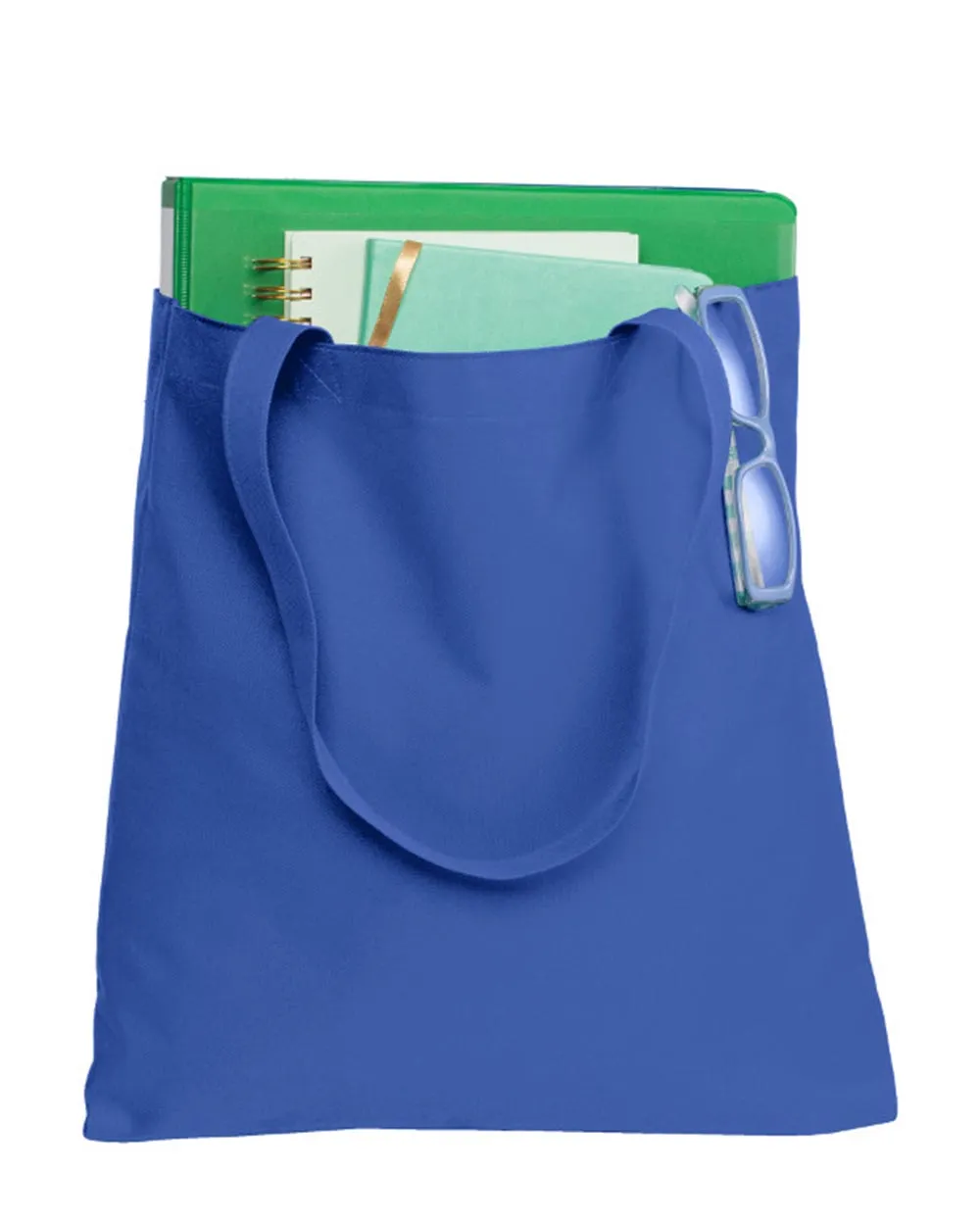 60 ct Polyester Daily Use Document Tote Bags with Self Fabric Handles - By Case