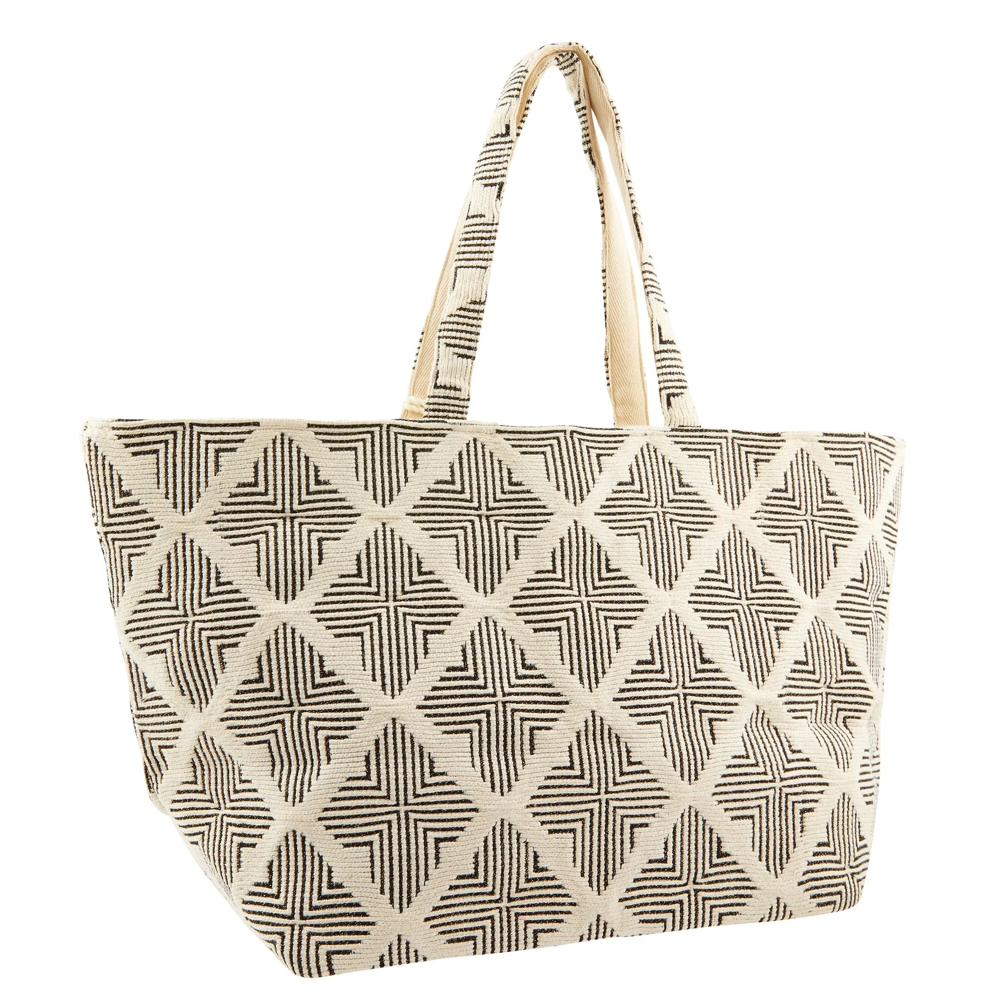 Accessorize London Geo Woven Beach Tote