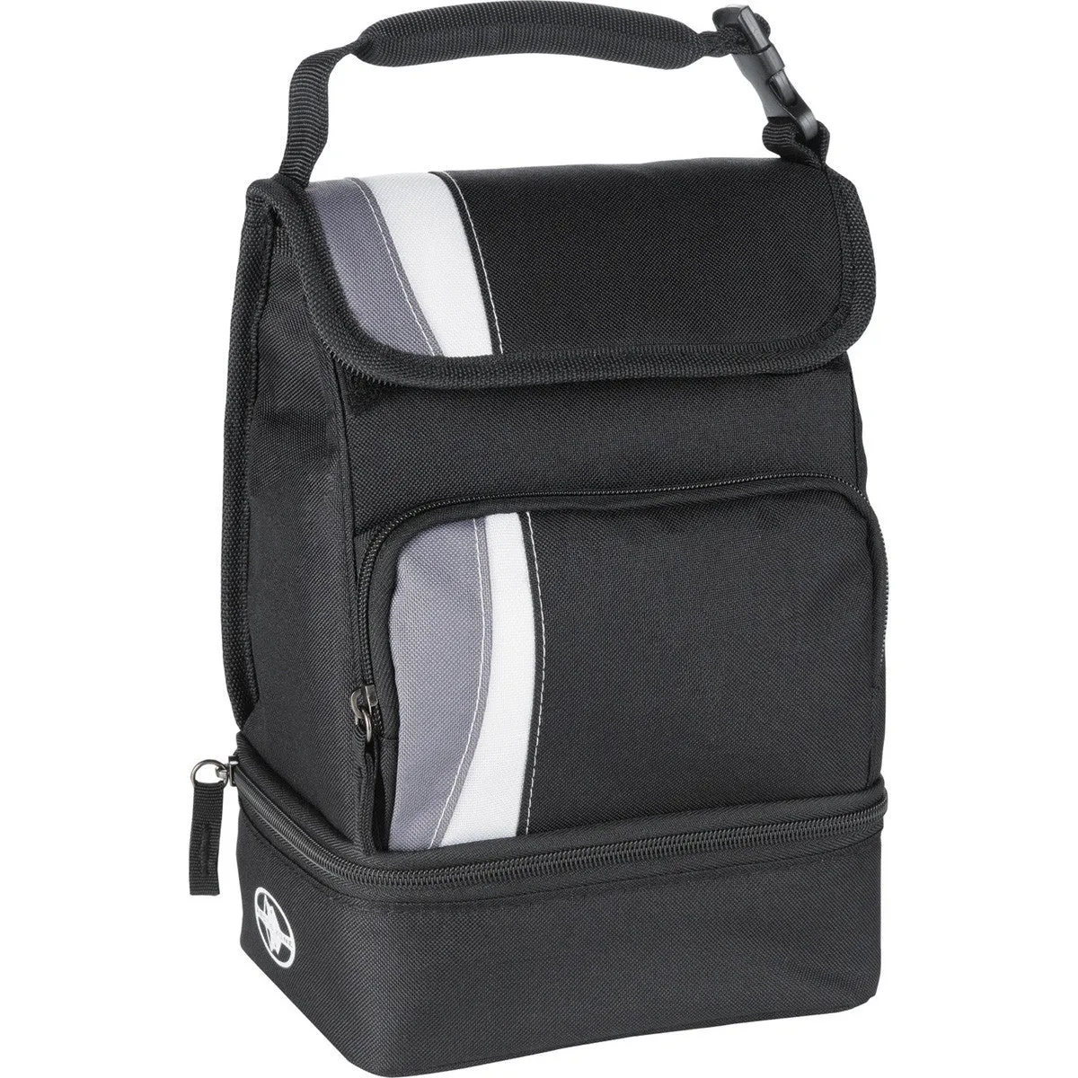 Arctic Zone Black Dual Compartment Lunch Cooler