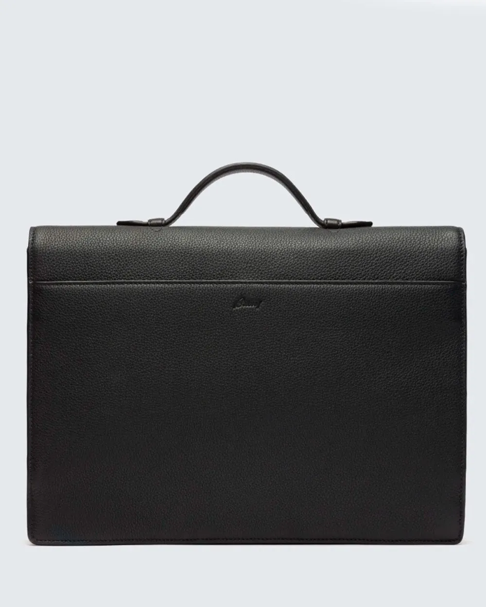 Black Grained Leather Briefcase