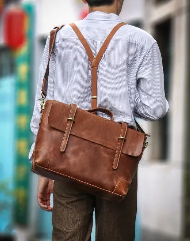 Black Leather Briefcase Workbag for Men Leather Briefcases Men Mens Leather Briefcases Shouler Laotop Bag