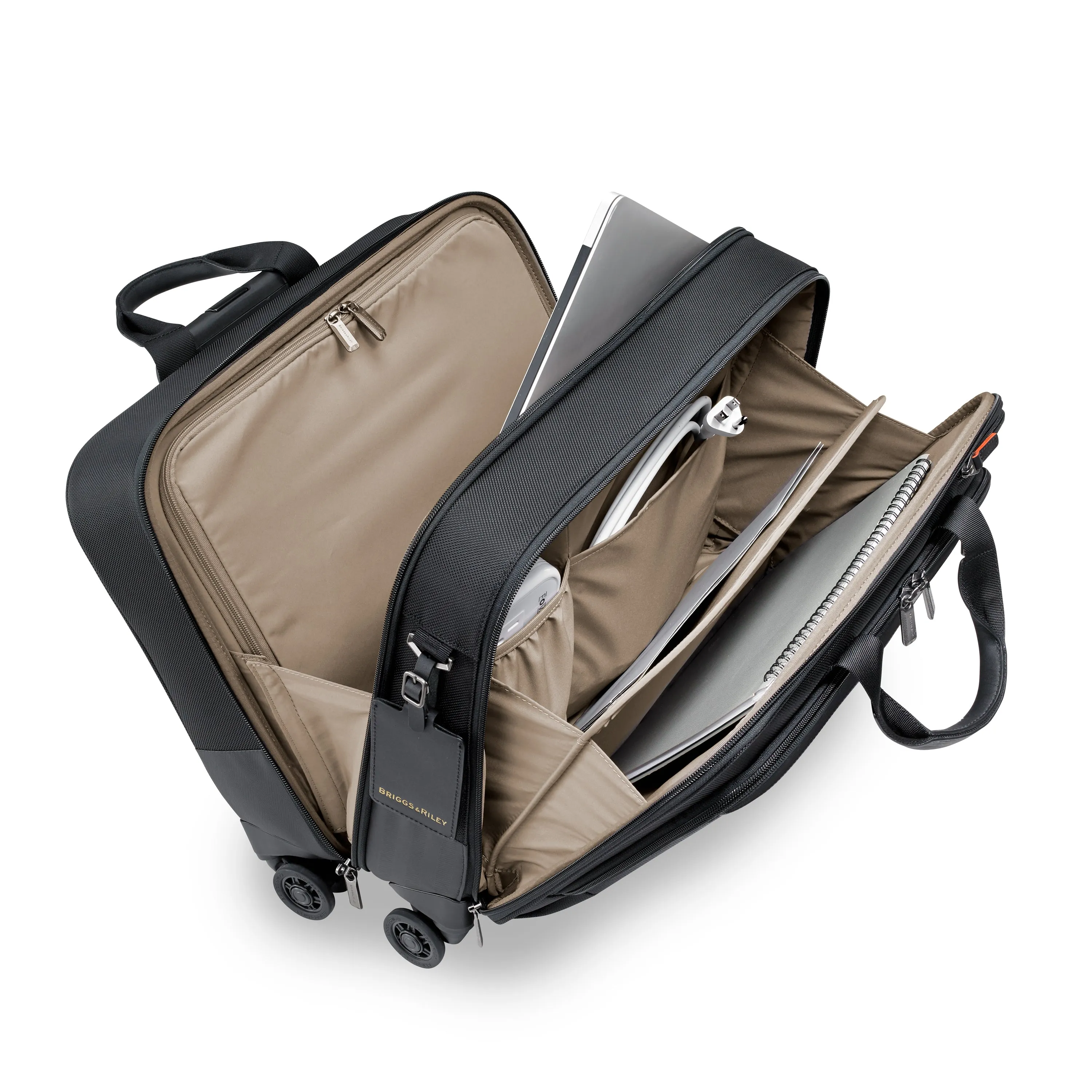 Briggs & Riley @WORK Collection Softside Large Spinner Zippered Briefcase (Free Monogram)- KR430SP