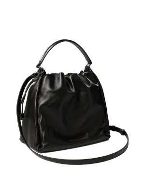 BUCKET BAG IN SOFT LEATHER WITH MONILI