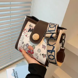 Cartoon Print Bucket Shaped Bag