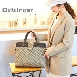 Classy Women's Leather  Laptop Briefcase