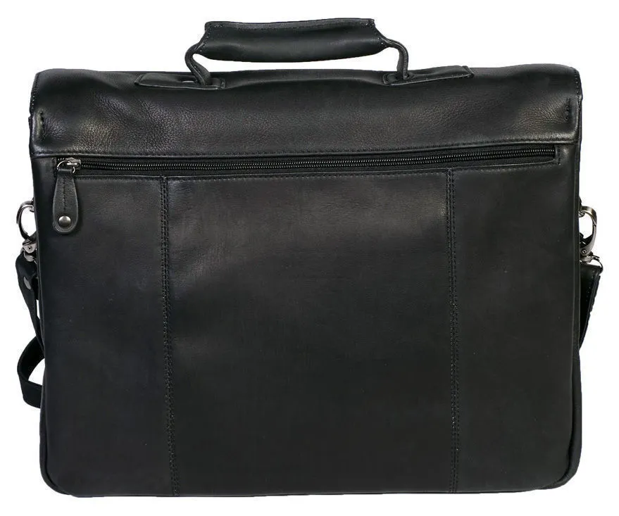 Cortez Colombian Leather Half Flap Briefcase