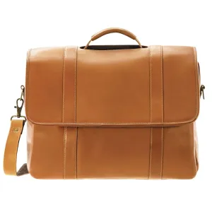 DayTrekr Flap Leather Laptop Brief