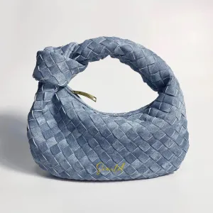 Denim Woven Knot Bag