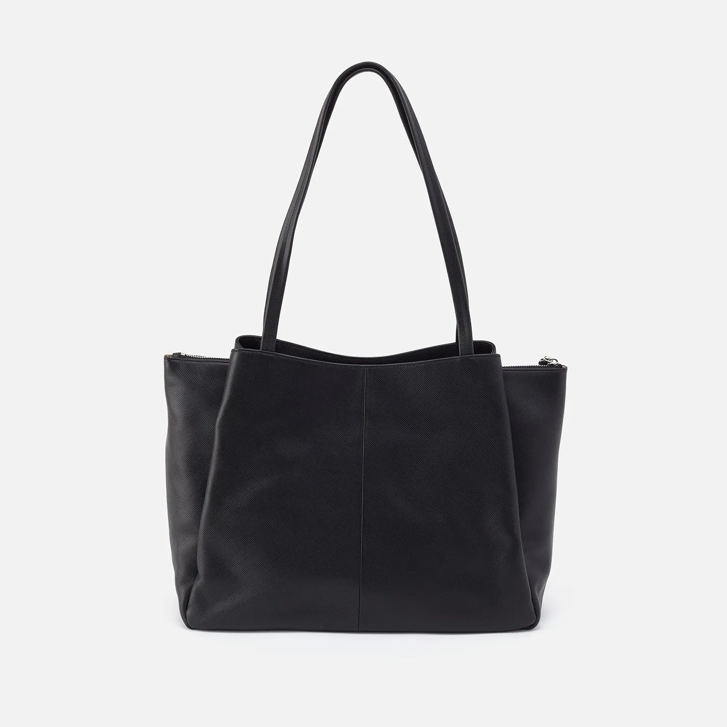 Essential Large Tote In Soft Saffiano Leather - Black