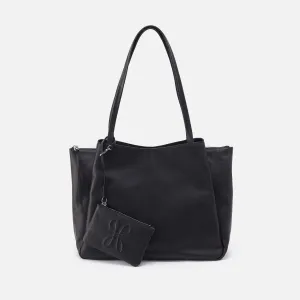 Essential Large Tote In Soft Saffiano Leather - Black