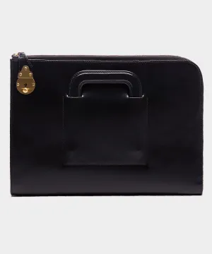 Ettinger Bakerloo Portfolio Case in Black Leather