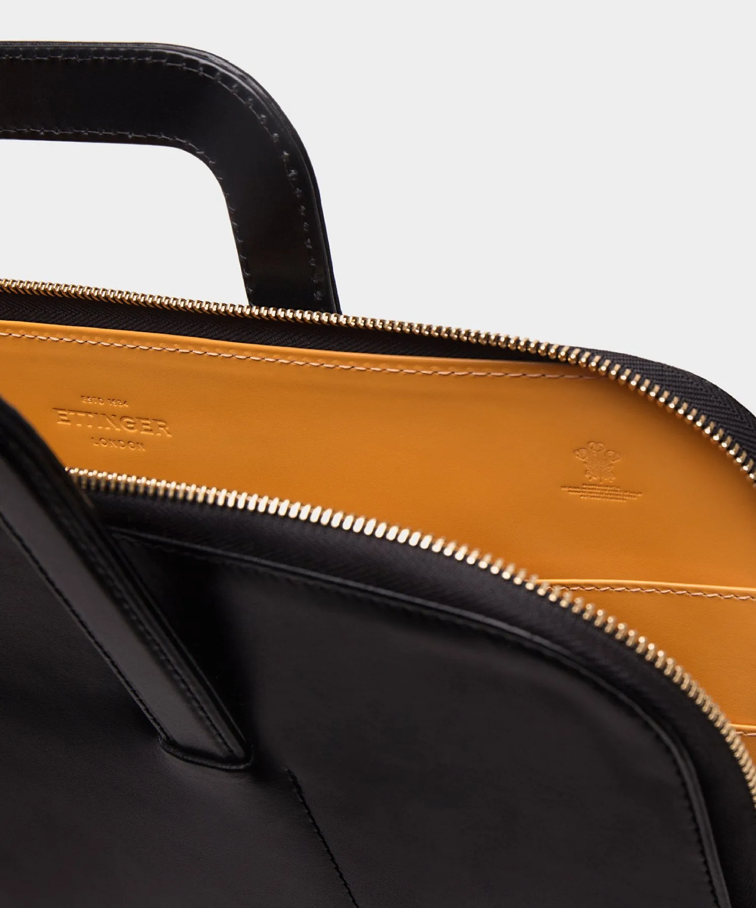 Ettinger Bakerloo Portfolio Case in Black Leather