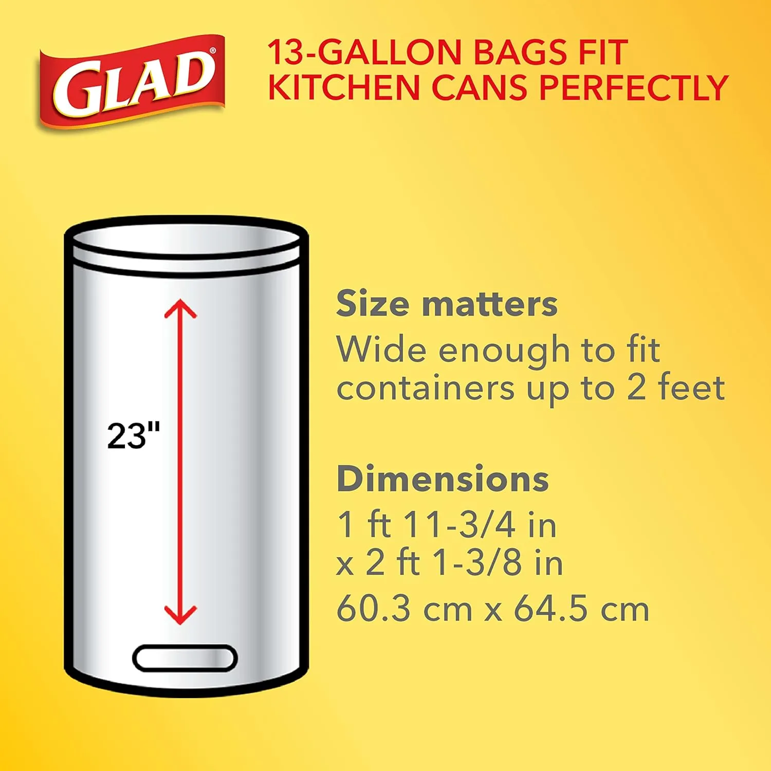 Glad ForceFlex Tall Kitchen Drawstring Garbage Bags: 13 Gallon Capacity, Fresh Clean Scent Infused with Febreze, 80 Count