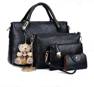 H1367 - Embossed four-piece Handbag Set