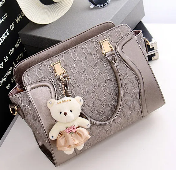 H1747 - Embossed Three Piece Shoulder Bag Set