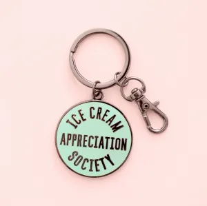 Ice Cream Appreciation Society - Enamel Keyring