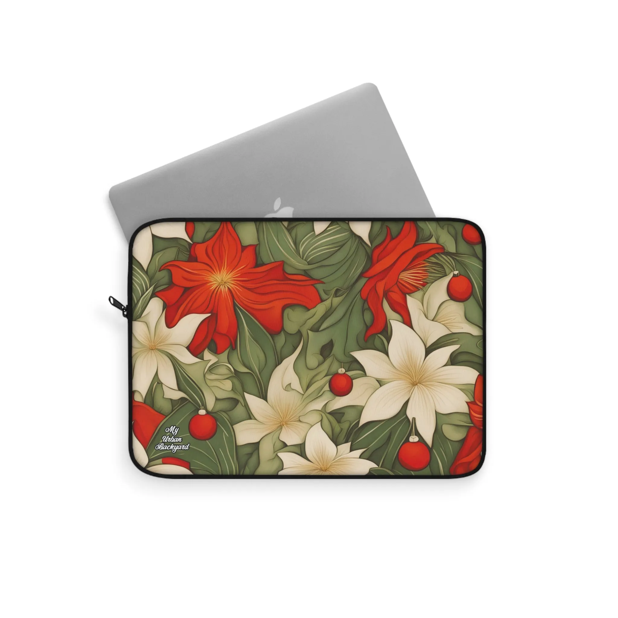 Laptop Carrying Case, Top Loading Sleeve for School or Work - Holiday Flowers