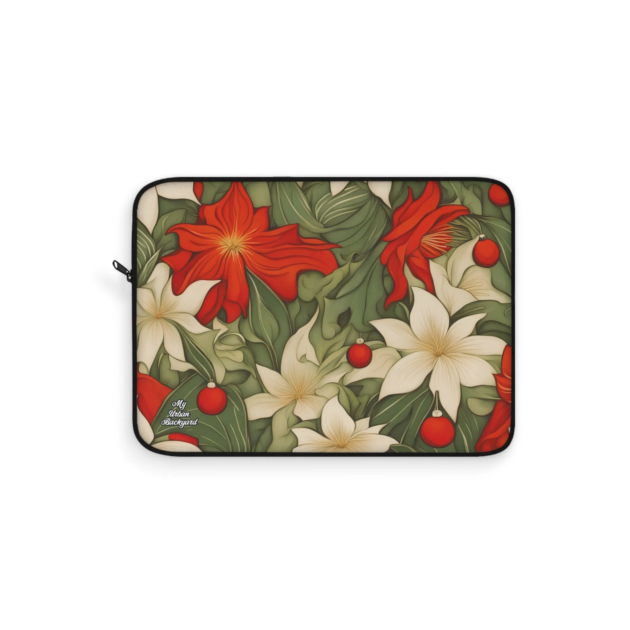 Laptop Carrying Case, Top Loading Sleeve for School or Work - Holiday Flowers