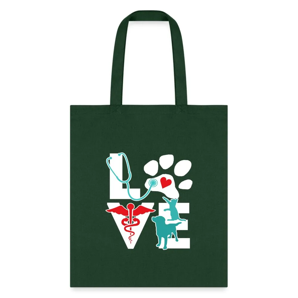 Love Veterinary cat and dog Cotton Tote Bag