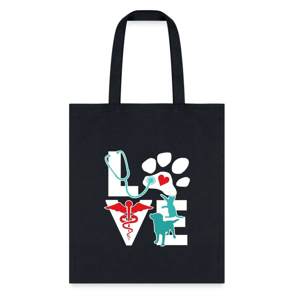 Love Veterinary cat and dog Cotton Tote Bag