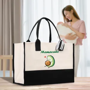 Mamacado Cotton Canvas Tote Bag New Mother Gift Avacado Tote Bag New Mom Gift Idea Baby Shower Gift Mothers Day Gift (MTB1001)