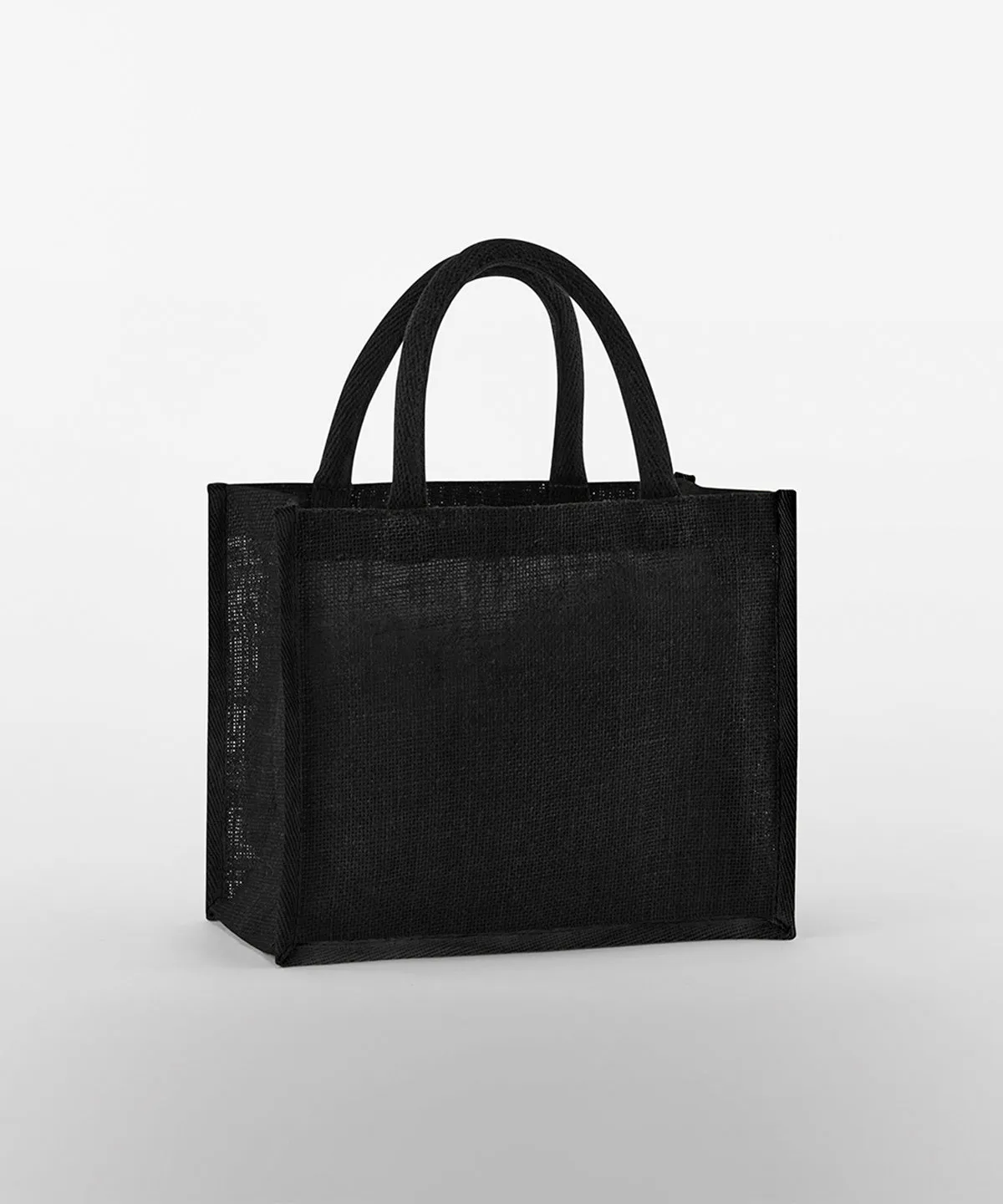 Natural starched jute midi tote | Natural/Black