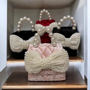 Pearl Velvet Handbag