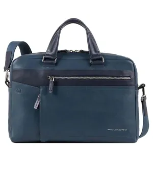 Piquadro Cary Men's Blue Laptop Briefcase