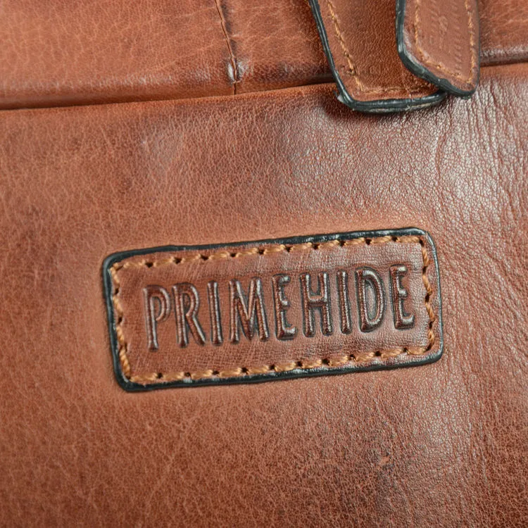 Prime Hide Ridgeback Luxury Brown Leather Briefcase