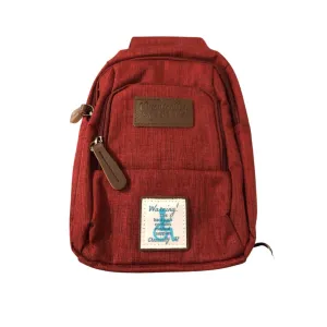 Red Canvas Sling Backpack