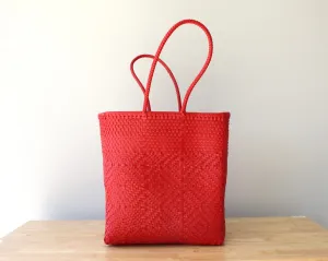 Red Mexican Artisan Tote - by MexiMexi