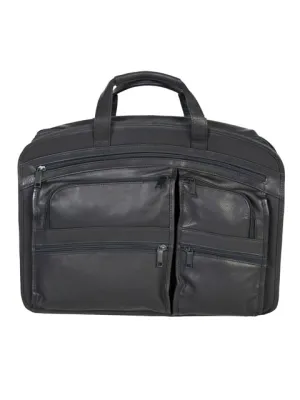 Scully Leather Soft Plonge Computer Workbag Black