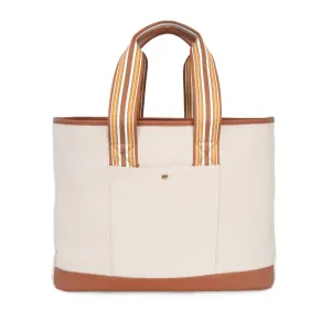 The Capri Everyday Stripe Tote (Brown Striped)