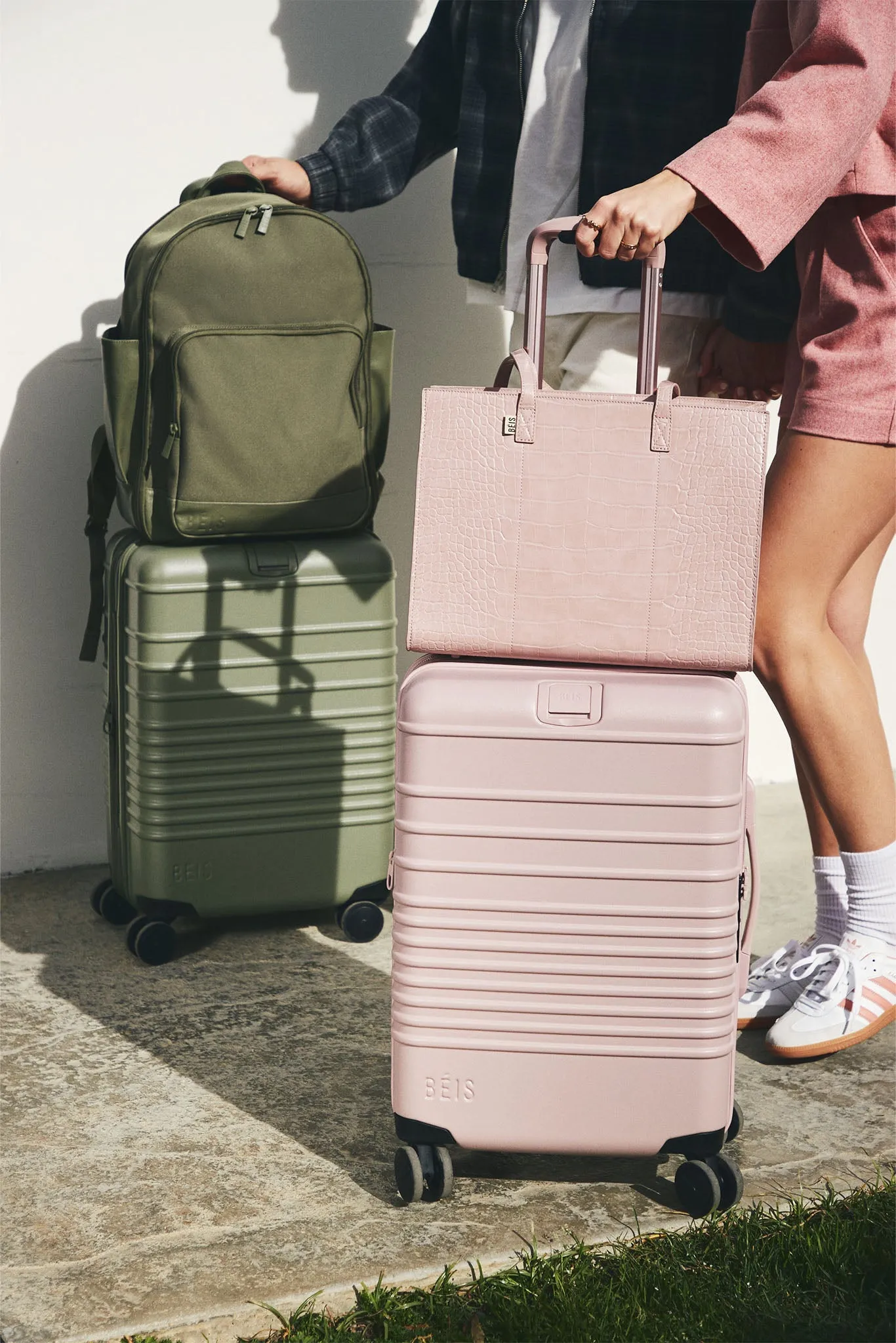 The Work Tote in Atlas Pink Croc