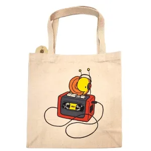 Tote Bag - Snail Walkman by Everyday Balloons Print Shop