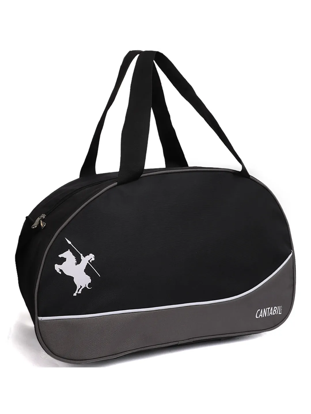 Unisex Black and Grey Duffle Bag