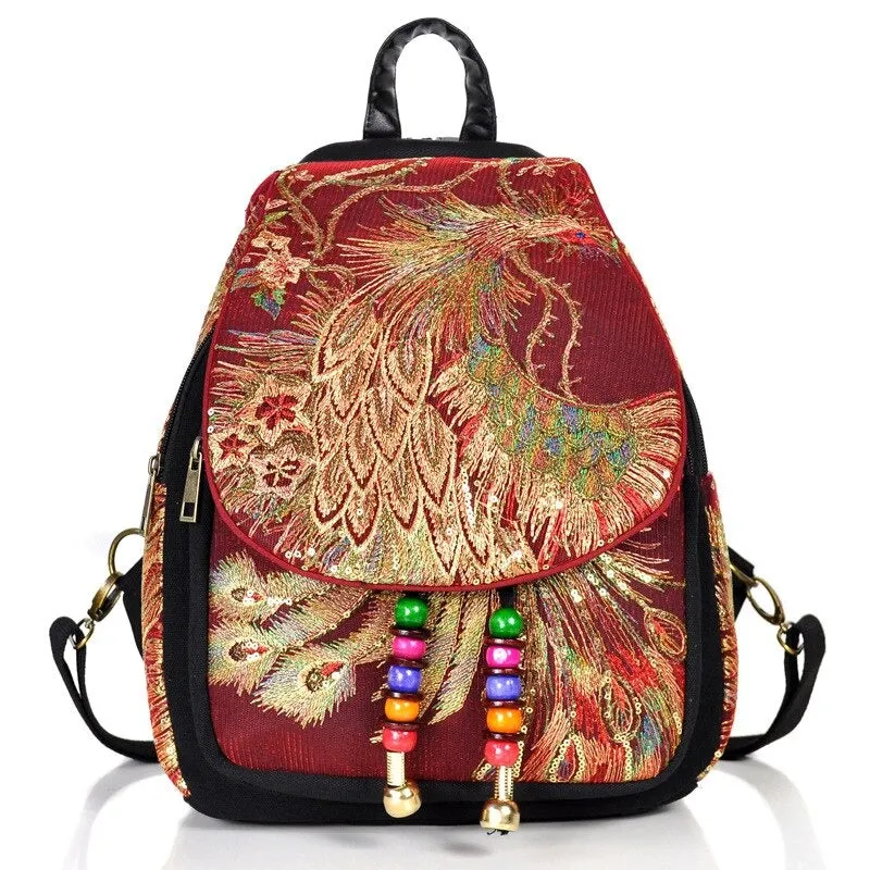 Vintage Chinese Style Backpack For Women