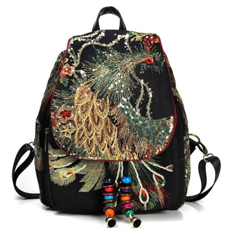 Vintage Chinese Style Backpack For Women