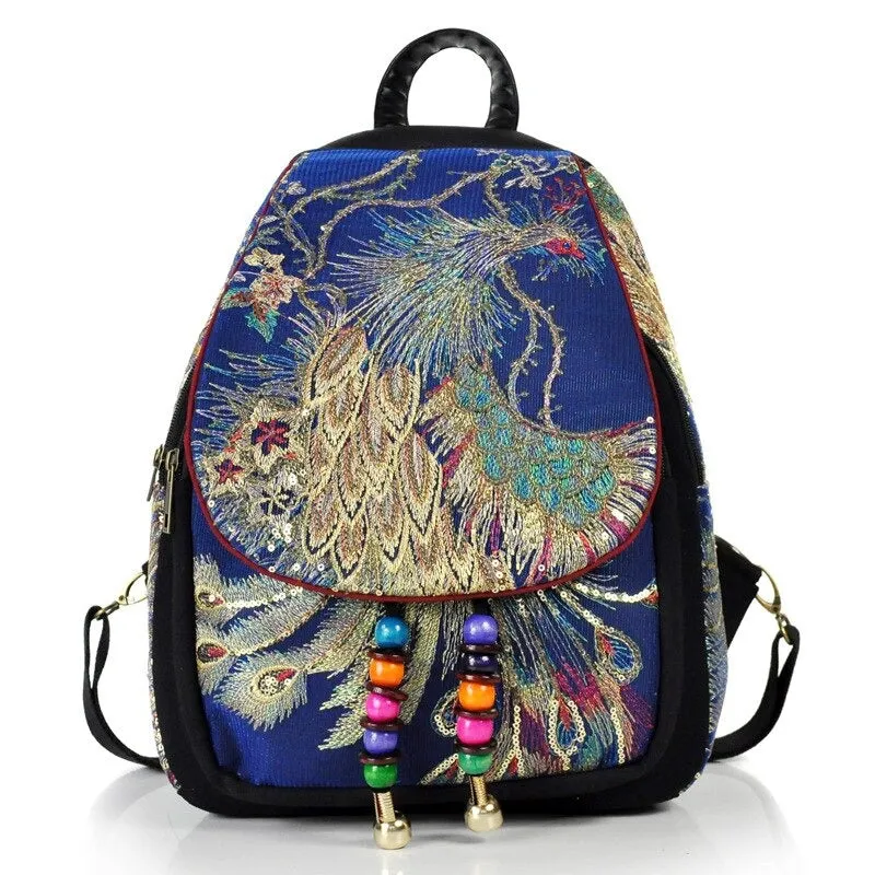 Vintage Chinese Style Backpack For Women