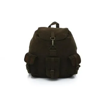 Vintage Style Canvas Wayfarer Backpack w/ Leather Accents