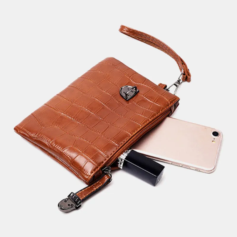 Women 4PCS Faux Leather Soft Solid Color Suit Handbag Crossbody Bag Clutch Card Wallet